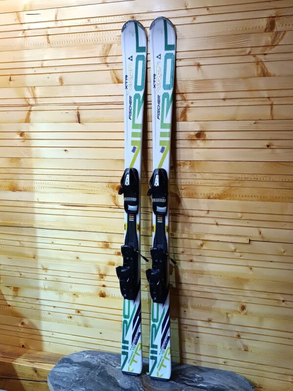 LYŽE FISCHER VIRON XTR 150CM + LYŽIARKY SALOMON T3 GREEN 26MP